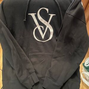 Victoria's Secret on point Black Hoodie with Silver Accents